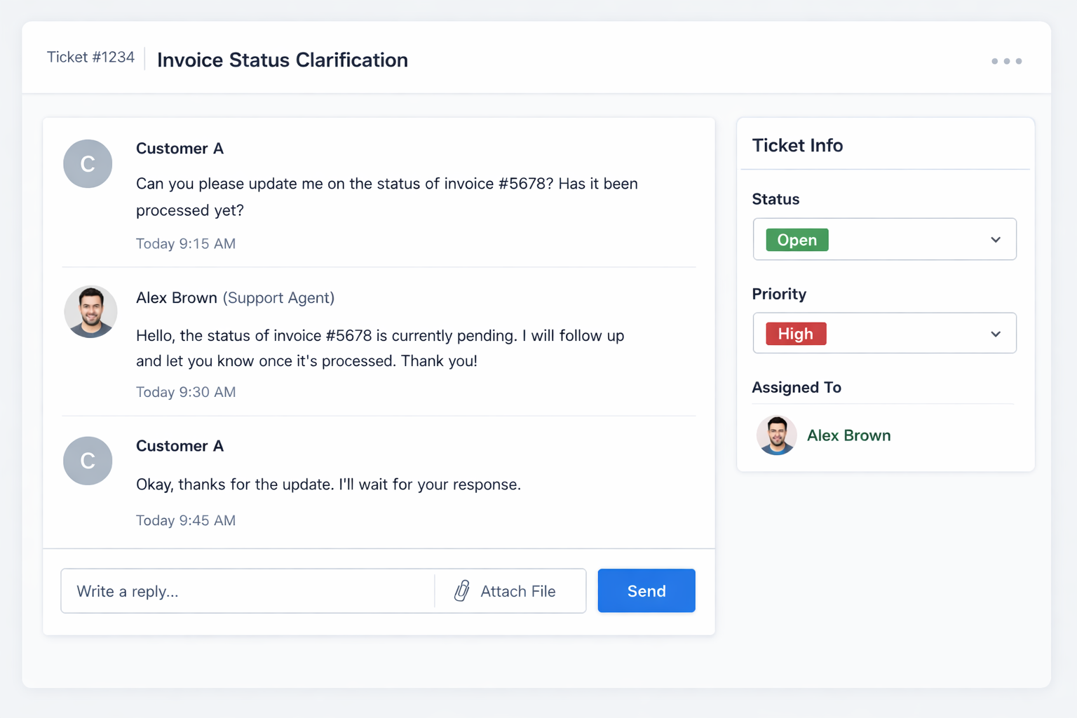 Ticket detail (Support Desk)