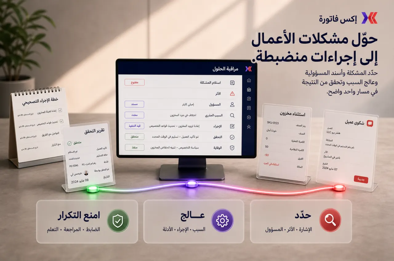 خريطة تشخيص تربط المشكلات المتكررة بمسارات العمل والضوابط القابلة للقياس